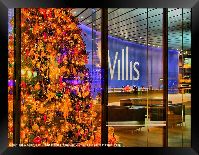 Christmas At The Willis Building London Framed Print by Colin Williams Photography