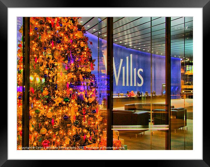 Christmas At The Willis Building London Framed Mounted Print by Colin Williams Photography
