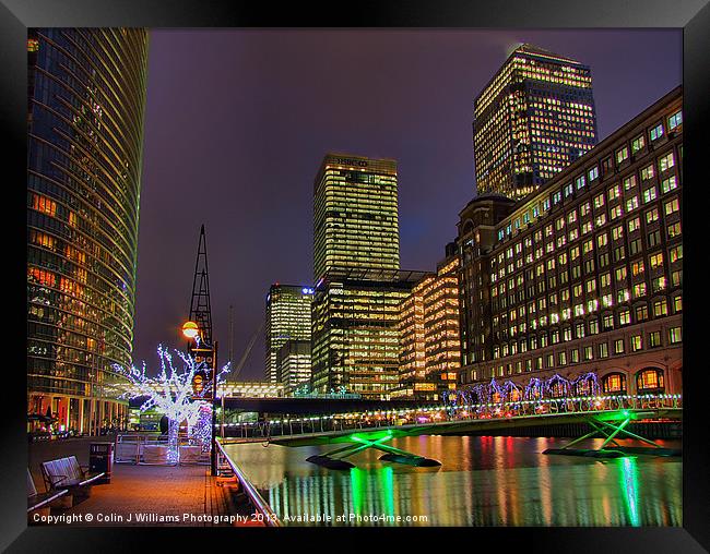 Canary Wharf - London - 3 Framed Print by Colin Williams Photography