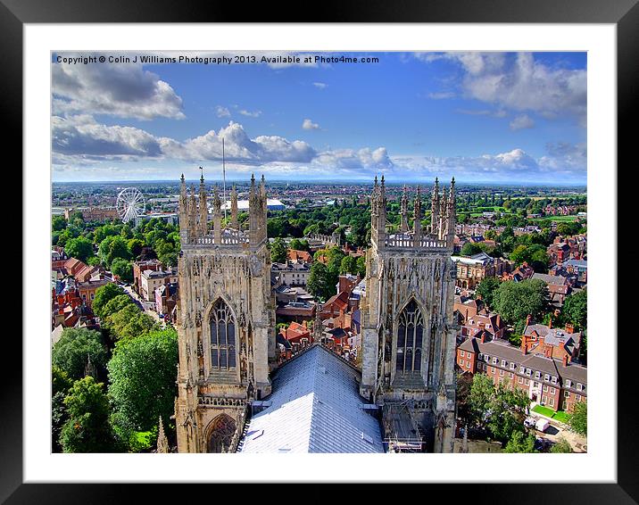 The View From York Minster Framed Mounted Print by Colin Williams Photography
