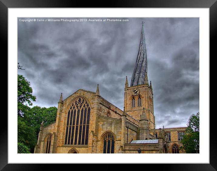 Chesterfield Crooked Spire 1 Framed Mounted Print by Colin Williams Photography