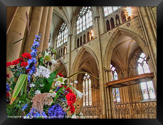 Flowers York Minster Framed Print by Colin Williams Photography