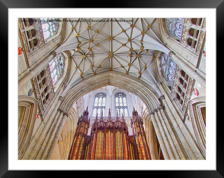 The Organ - York Minster Framed Mounted Print by Colin Williams Photography