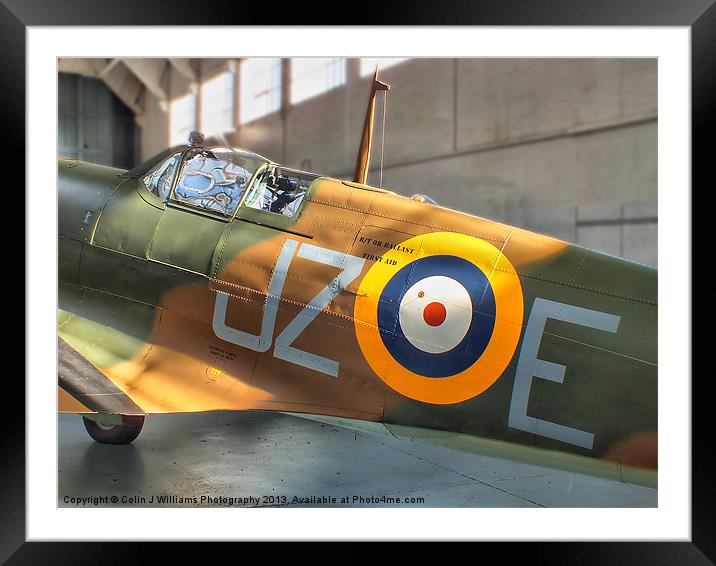 Sunlight On Spitfire Framed Mounted Print by Colin Williams Photography
