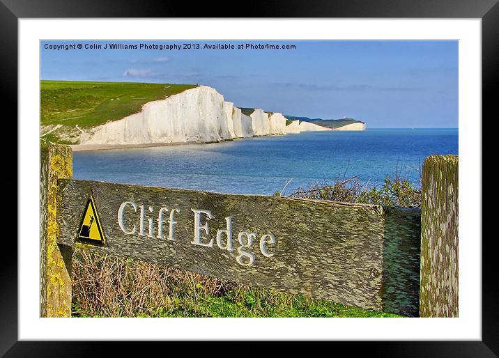 Clff Edge - Seven Sisters Framed Mounted Print by Colin Williams Photography