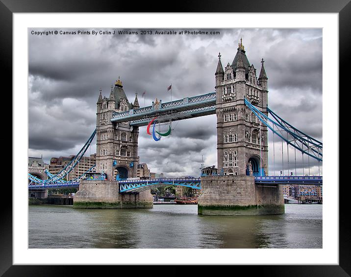 Para Olympic London 2012 - Tower Bridge Framed Mounted Print by Colin Williams Photography