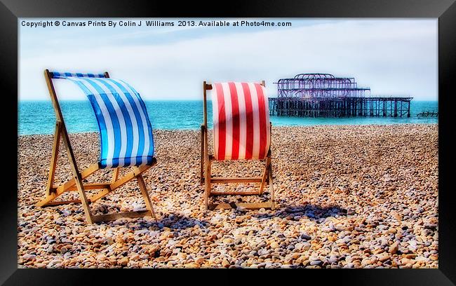 Deckchairs Brighton Beach Framed Print by Colin Williams Photography