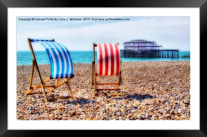 Deckchairs Brighton Beach Framed Mounted Print by Colin Williams Photography