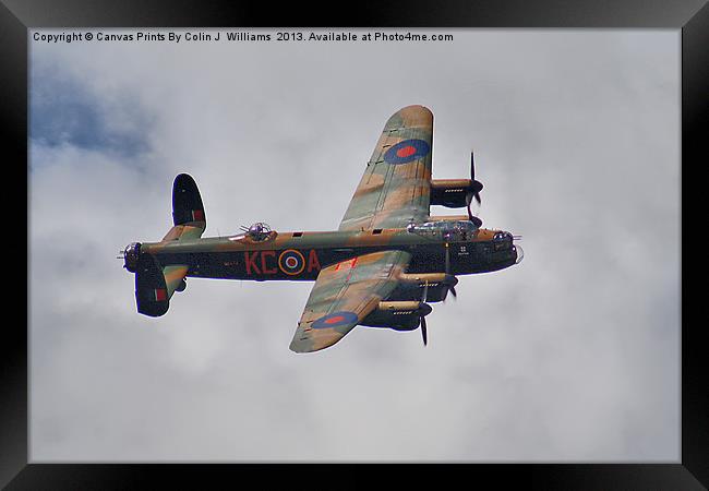 Dambusters 70 Years On 1 - BBMF Lancaster Framed Print by Colin Williams Photography