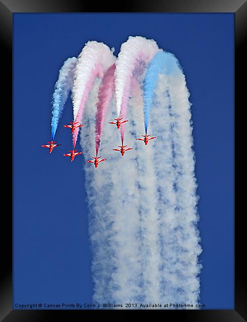 Reaching For The Sky - The Red Arrows Framed Print by Colin Williams Photography