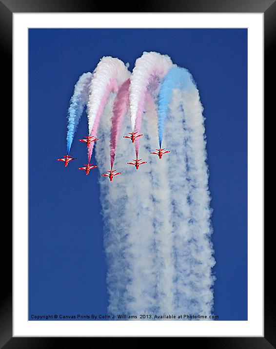 Reaching For The Sky - The Red Arrows Framed Mounted Print by Colin Williams Photography