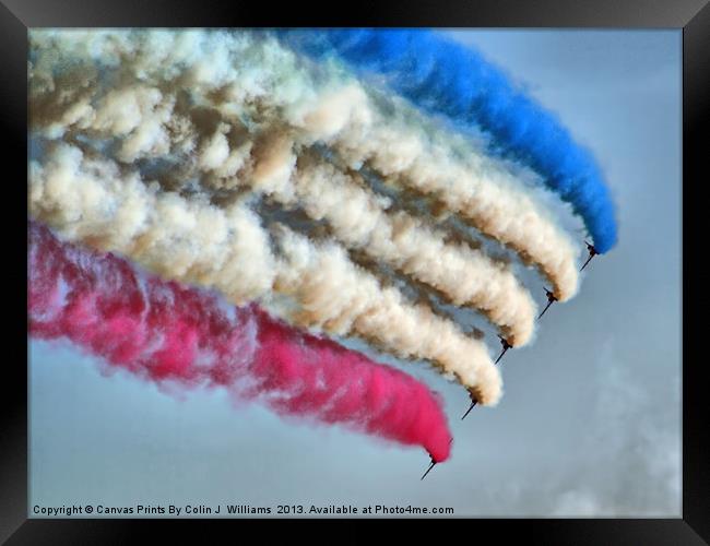 Cookin On Gas !! - The Red Arrows - Duxford 26.05. Framed Print by Colin Williams Photography