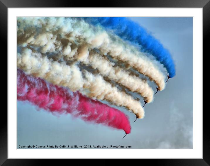 Cookin On Gas !! - The Red Arrows - Duxford 26.05. Framed Mounted Print by Colin Williams Photography