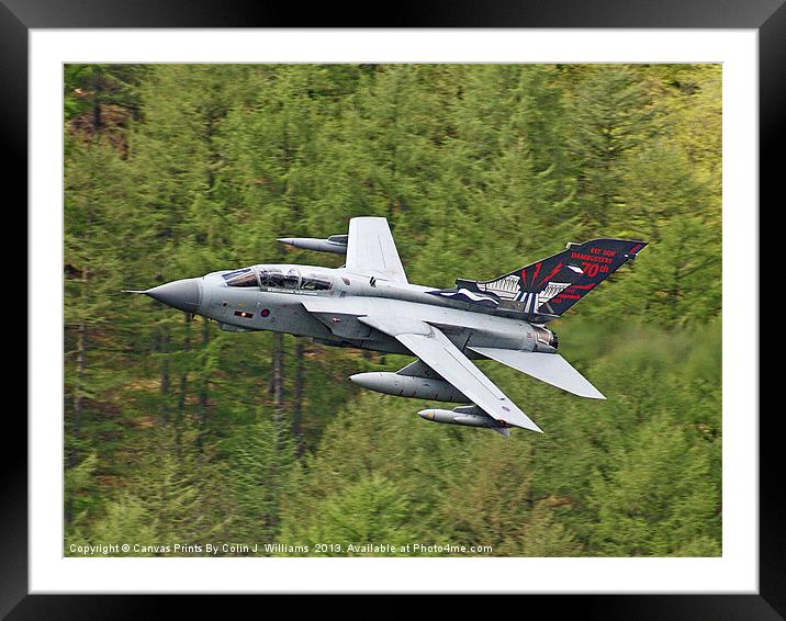 617 Squadron`s Tornado GR4 - The Derwent Dam Framed Mounted Print by Colin Williams Photography