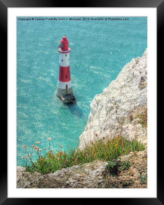 The Lighthouse From Beachy Head Framed Mounted Print by Colin Williams Photography