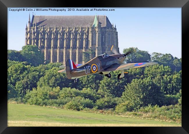 Hawker Hurricane and Lancing College Framed Print by Colin Williams Photography