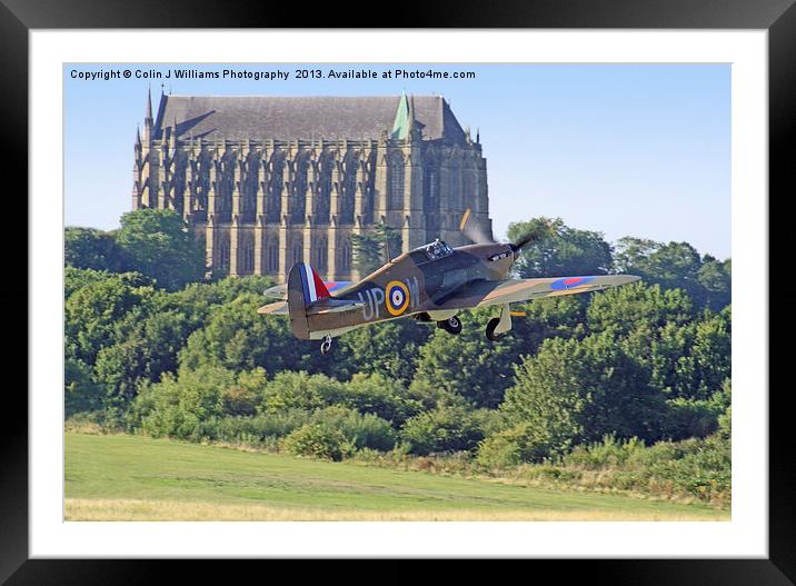 Hawker Hurricane and Lancing College Framed Mounted Print by Colin Williams Photography