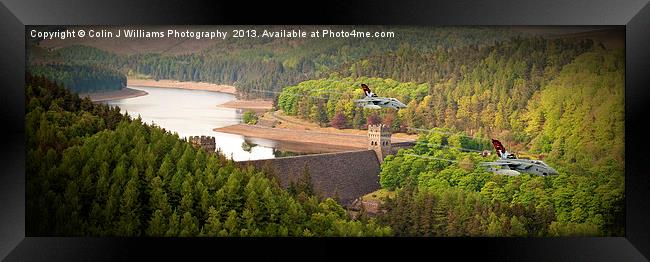Tornado GR4s 617 Squadron Over The Howden Dam Framed Print by Colin Williams Photography