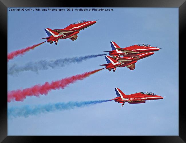 The Red Arrows - Duxford Spring Airshow 2013 Framed Print by Colin Williams Photography