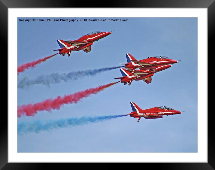 The Red Arrows - Duxford Spring Airshow 2013 Framed Mounted Print by Colin Williams Photography