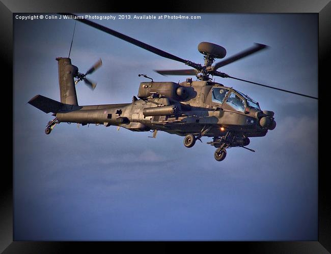 Apache Attack Chopper Framed Print by Colin Williams Photography