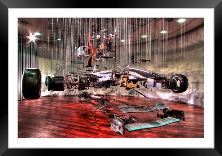 Mercedes Formula 1 GP Exploded Framed Mounted Print by Colin Williams Photography