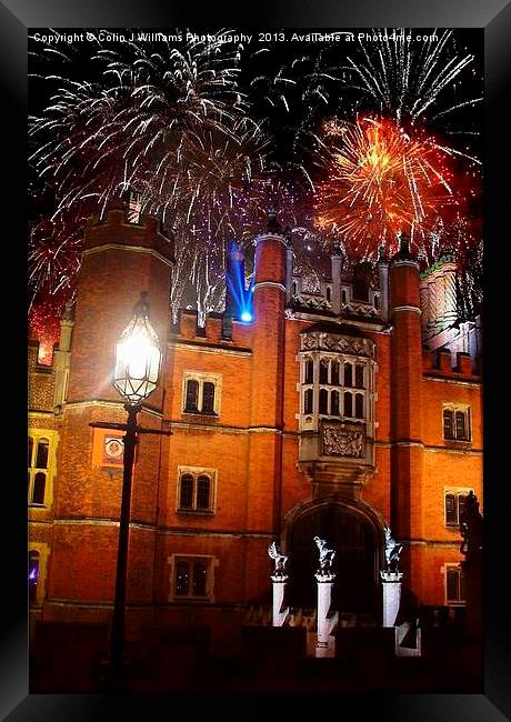 Hampton Court Palace Fireworks Framed Print by Colin Williams Photography