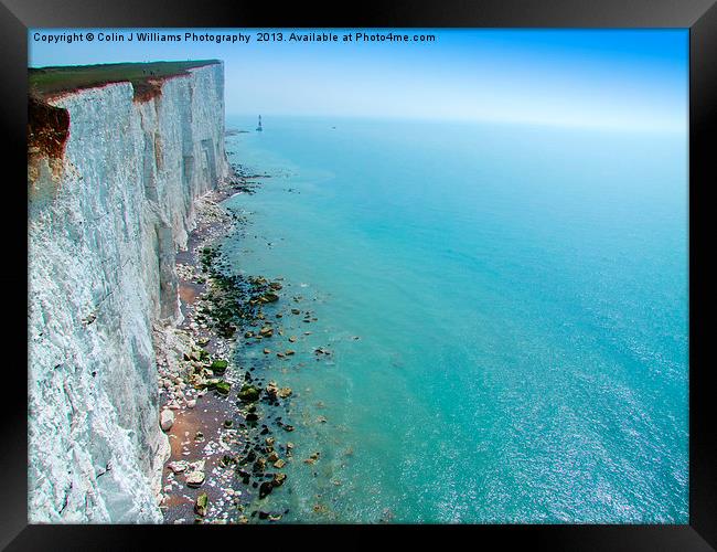Chalk Cliffs near Beachy Head Framed Print by Colin Williams Photography