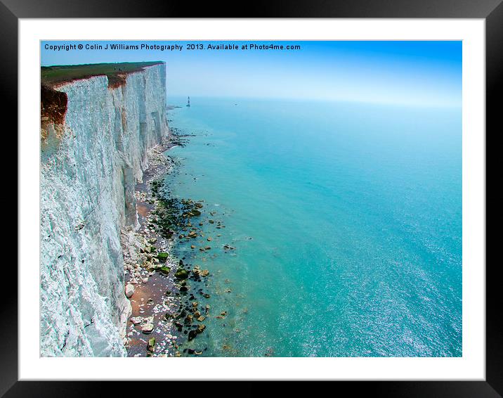 Chalk Cliffs near Beachy Head Framed Mounted Print by Colin Williams Photography