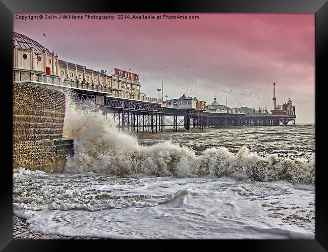 A Windy Day - Brighton Pier Framed Print by Colin Williams Photography