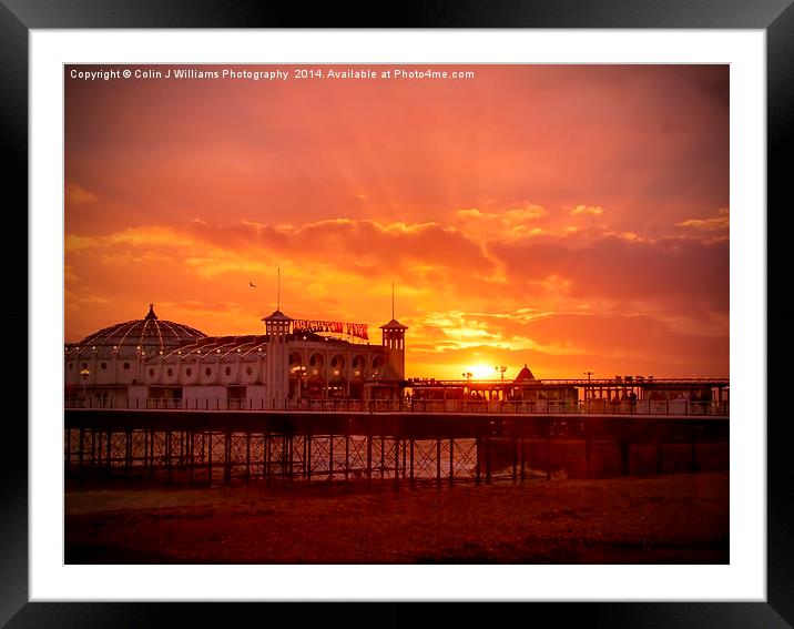 Big Sky - Brighton Pier Framed Mounted Print by Colin Williams Photography