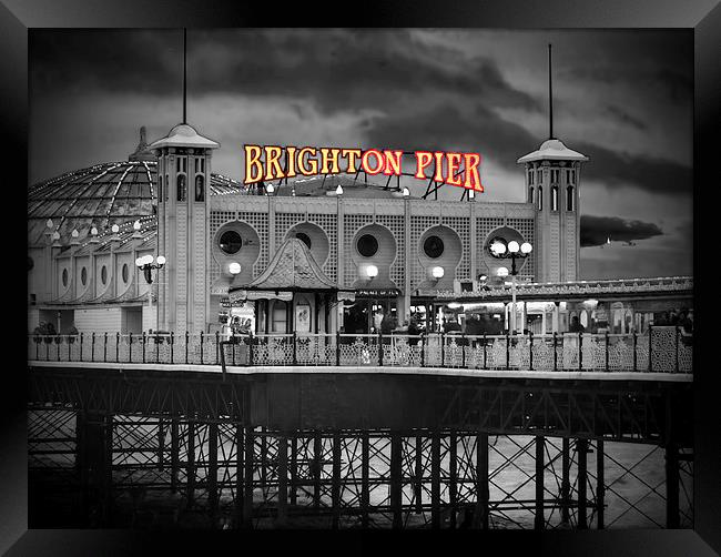 Brighton Pier Sc Framed Print by Colin Williams Photography