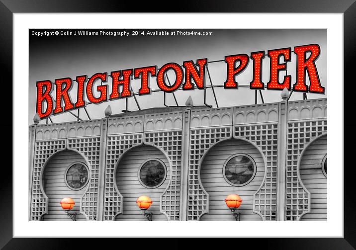 Brighton Pier Sc 2 Framed Mounted Print by Colin Williams Photography