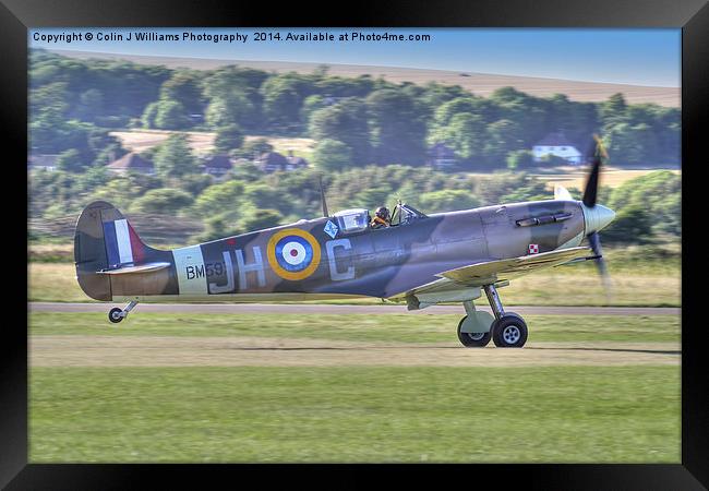 Spitfire VB Scramble - Shoreham Airshow 2013 Framed Print by Colin Williams Photography