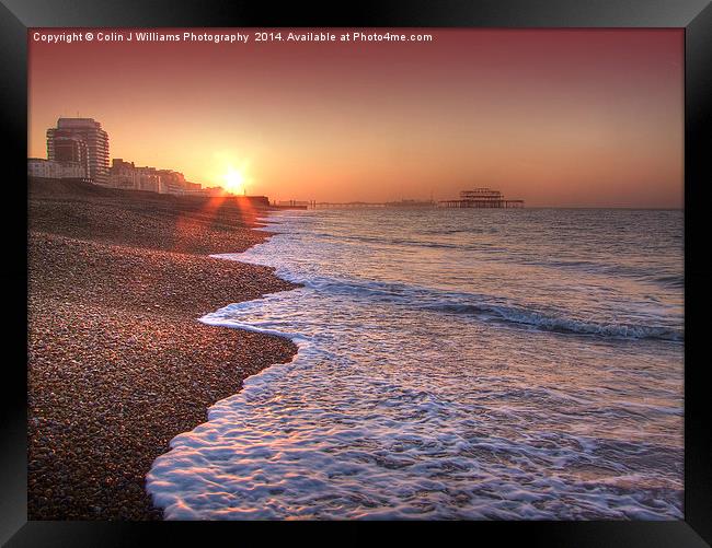 Brighton Seafront Sunrise 2 Framed Print by Colin Williams Photography