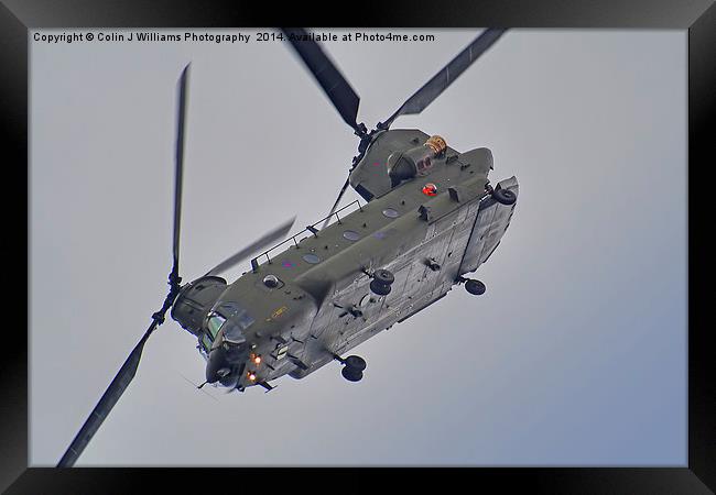 RAF Odiam Display Chinook - Dunsfold 2013 Framed Print by Colin Williams Photography