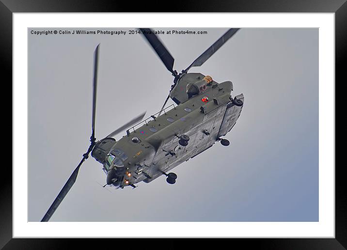 RAF Odiam Display Chinook - Dunsfold 2013 Framed Mounted Print by Colin Williams Photography