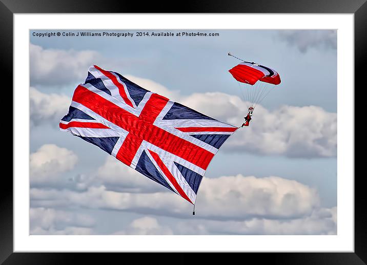 Flying The Flag 2 - The Red Devils - Duxford 2014 Framed Mounted Print by Colin Williams Photography