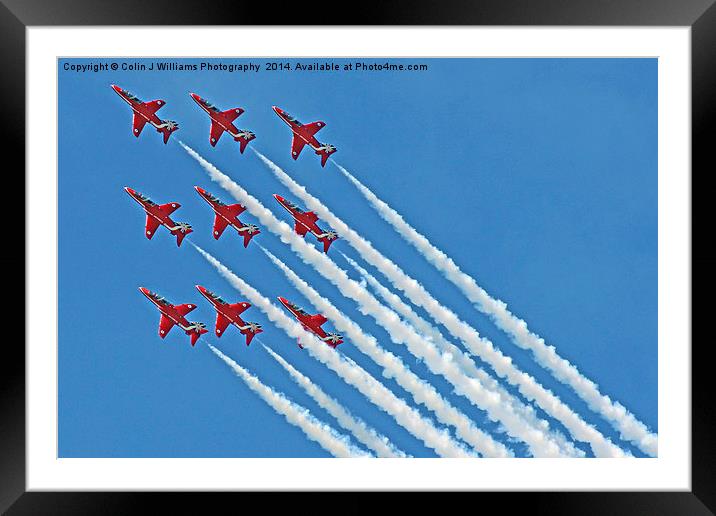  Red Arrows - Blue Sky  Framed Mounted Print by Colin Williams Photography