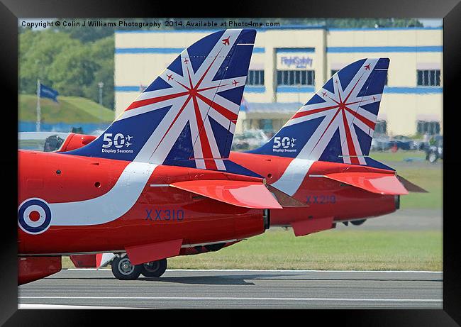  The Reds - Ready To Roll ! - Farnborough 2014 Framed Print by Colin Williams Photography