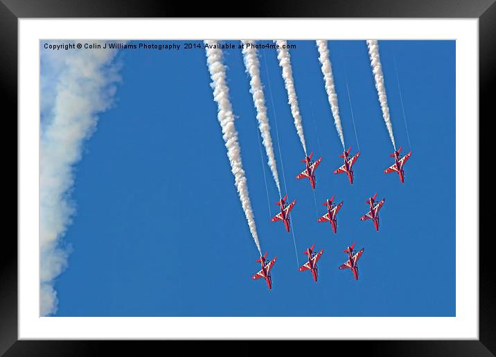  Diamond Nine Loop - The Red Arrows !! Framed Mounted Print by Colin Williams Photography
