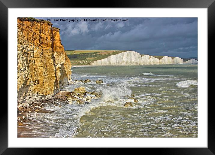  The Seven Sisters From Hope Gap Framed Mounted Print by Colin Williams Photography