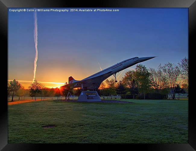  Concorde Sunrise 4 - Brooklands Framed Print by Colin Williams Photography