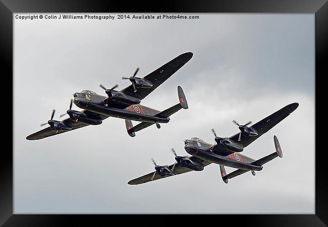  The Two Lancasters - Dunsfold Wings And Wheels Framed Print by Colin Williams Photography