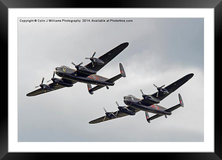  The Two Lancasters - Dunsfold Wings And Wheels Framed Mounted Print by Colin Williams Photography