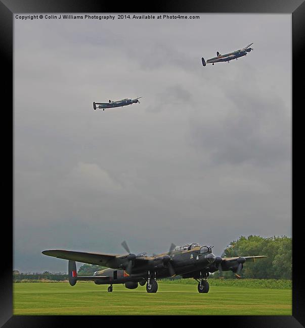  3 Lancasters Framed Print by Colin Williams Photography