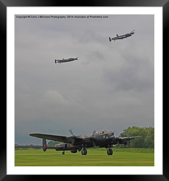  3 Lancasters Framed Mounted Print by Colin Williams Photography