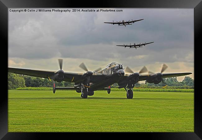   3 Lancasters - East Kirkby  Framed Print by Colin Williams Photography