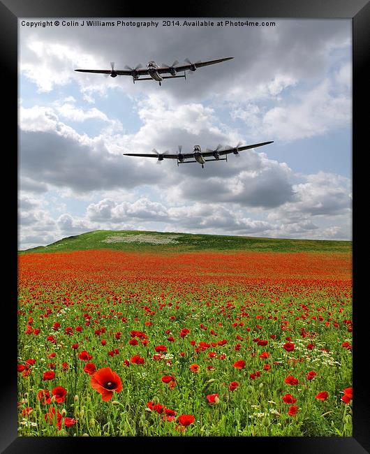  The Two Lancasters - We Remember Them ! Framed Print by Colin Williams Photography