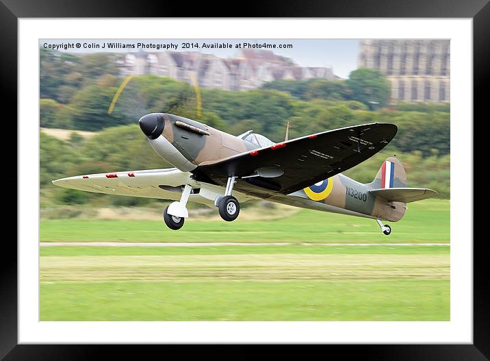    Guy Martin`s Spitfire 3 Framed Mounted Print by Colin Williams Photography